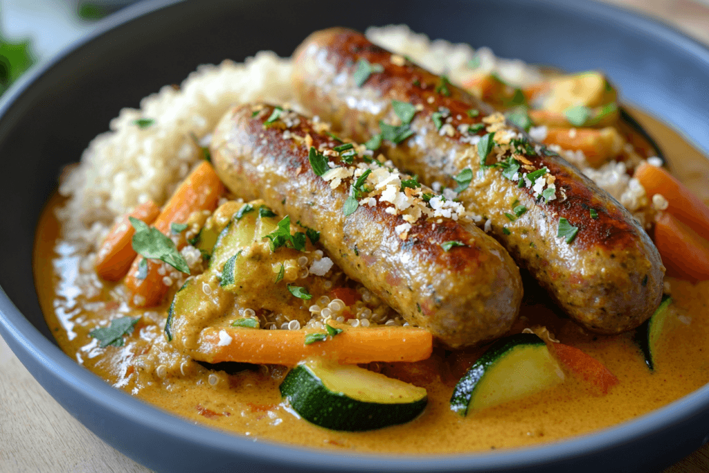 curried sausages